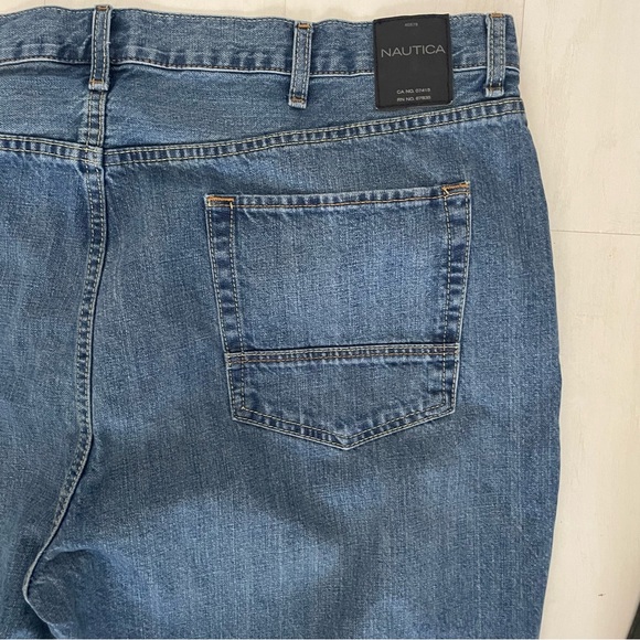 Nautica Relaxed Fit Blue Denim Jeans 100% Cotton Big & Tall, Menas sizes 42/32 - Picture 14 of 14
